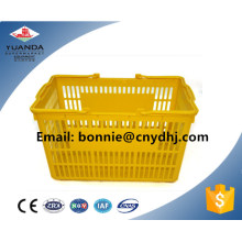 Supermarket New Plastic Shopping Basket Handle Basket